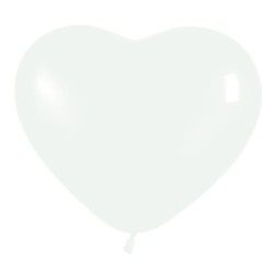 GLOBO LATEX CORAZON BLANCO 30CM | Ducaval | Envías 24/48 horas 