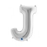 Globo foil letra J plata 86cm | Ducaval | Envíos 24/48 horas