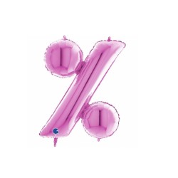   Globo foil simbolo % rosa | Ducaval | Envíos 24/48 horas