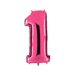 Globo foil número 1 rosa | Ducaval | Envías 24/48 horas 