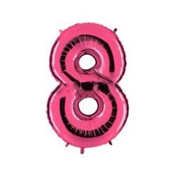 Globo foil número 8 rosa | Ducaval | Envías 24/48 horas 