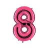 Globo foil número 8 rosa | Ducaval | Envías 24/48 horas 