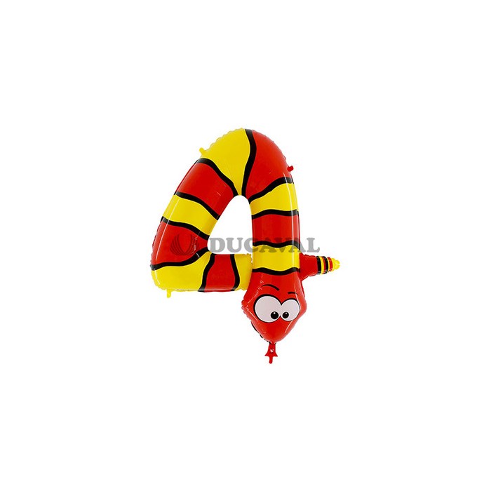 Globo foil serpiente nº 4 101cm.
