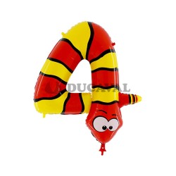 Globo foil serpiente nº 4 101cm.
