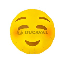 Globo foil emoticono ruborizado 45cm | Ducaval