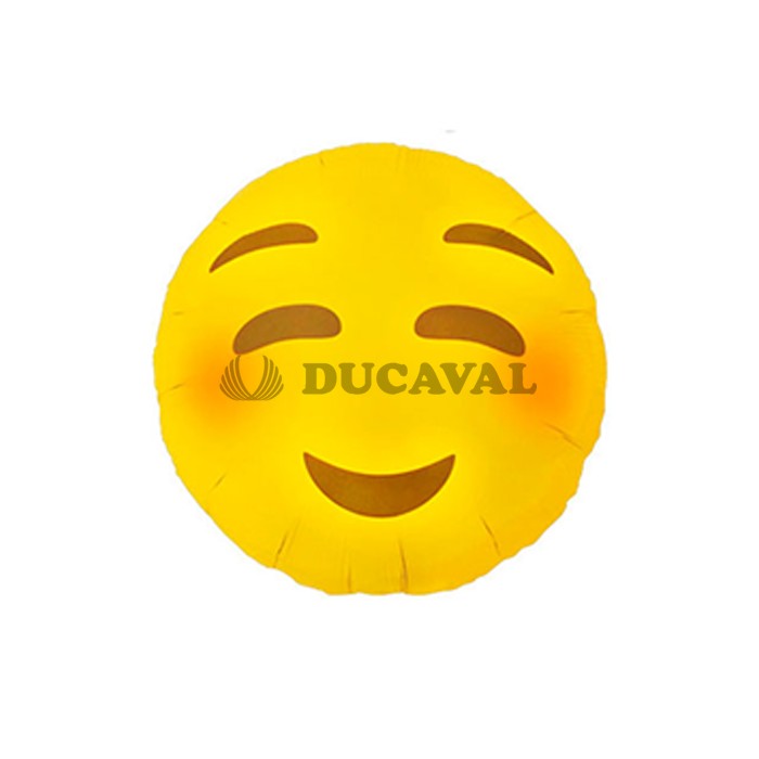 Globo foil emoticono ruborizado 45cm | Ducaval