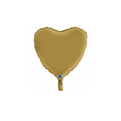 Globo foil corazón satin dorado | Ducaval | Envíos 24/48 horas