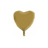 Globo foil corazón satin dorado | Ducaval | Envíos 24/48 horas