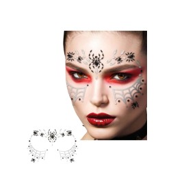 Pegatinas faciales con arañas con diamantes  | Ducaval | Envías 24/48