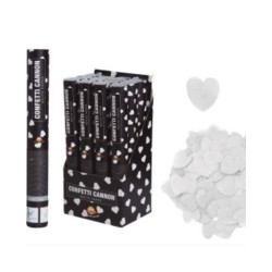 Cañon corazones blancos 40cm. Ducaval envios 24/48 horas