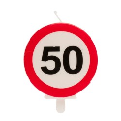 Vela 50 cumpleaños señal prohibido | Ducaval | Envíos 24/48 horas