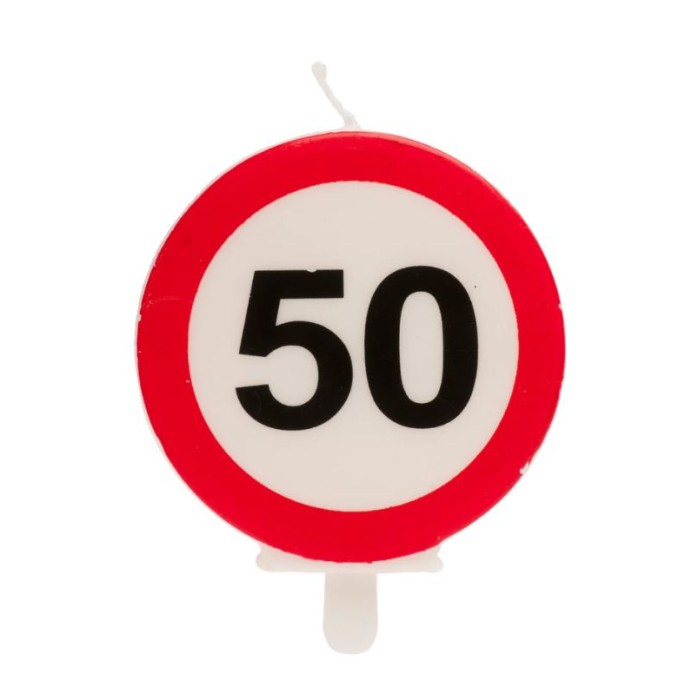 Vela 50 cumpleaños señal prohibido | Ducaval | Envíos 24/48 horas