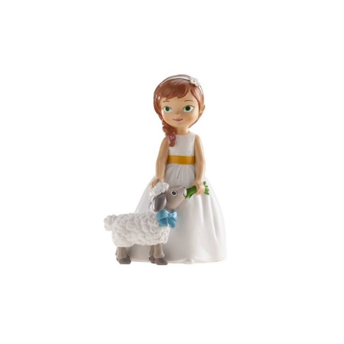 Niña comunión con oveja 16cm | Ducaval | Envíos 24/48 horas