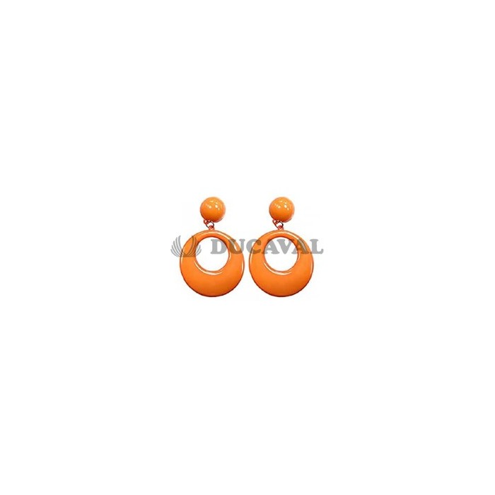 Pendiente grande naranja