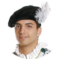 Gorro de paje con pluma | Ducaval | Envíos 24/48h