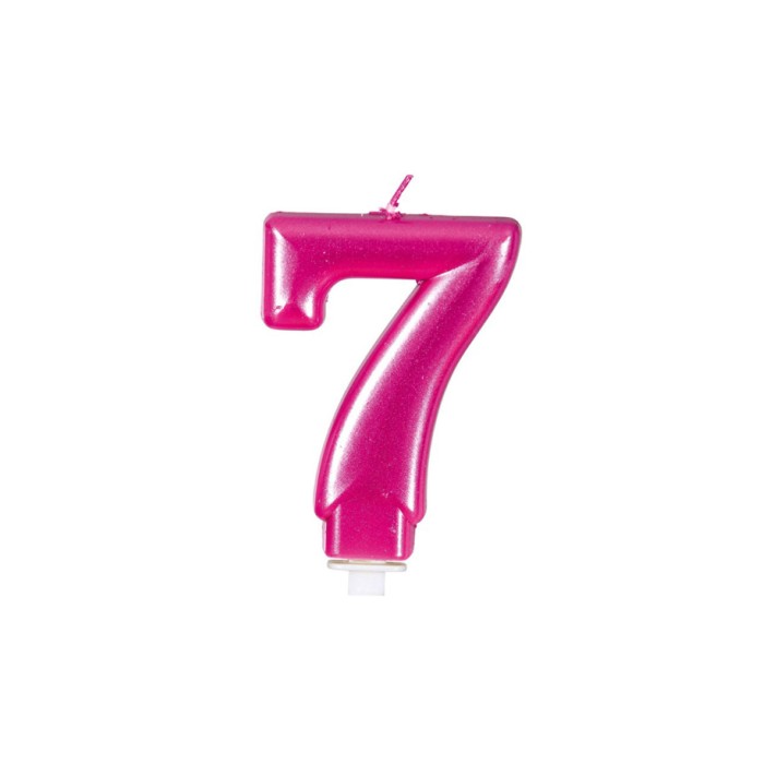 Vela rosa número 7 | Ducaval | Envíos 24/48 horas