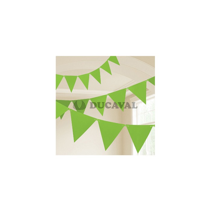 Banderín triángulos kiwi 10mts| Ducaval | Envíos 24/48h