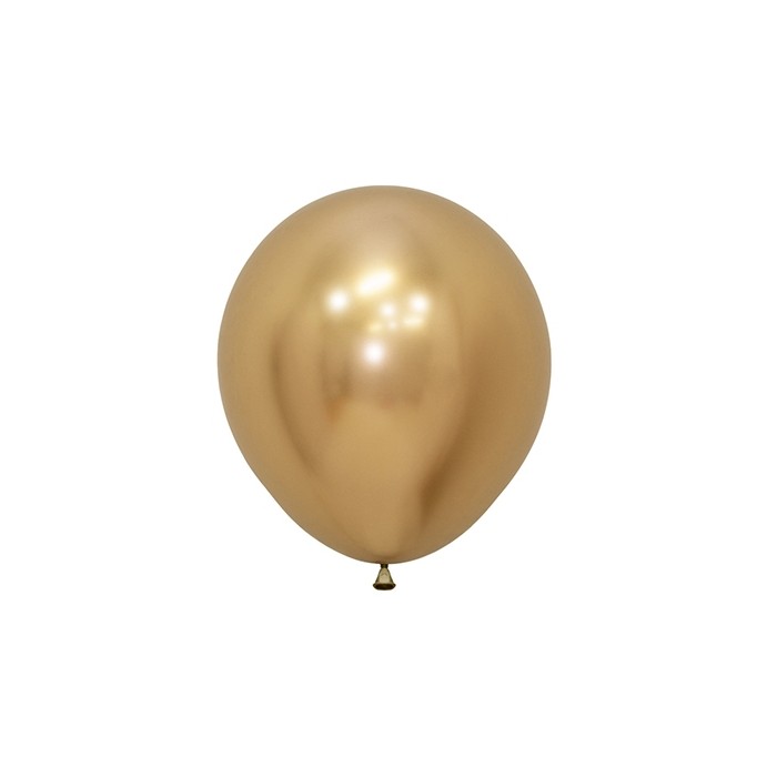 Globo látex reflex dorado 45cm 15ud | Ducaval | Envíos 24/48h