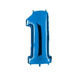 Globo foil número 1 azul | Ducaval | Envías 24/48 horas 