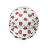 Farol esférico blanco lunar rojo 22cm