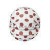 Farol esférico blanco lunar rojo 22cm