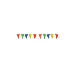 Banderines fiesta  Banderines decorativos triángulo multicolor