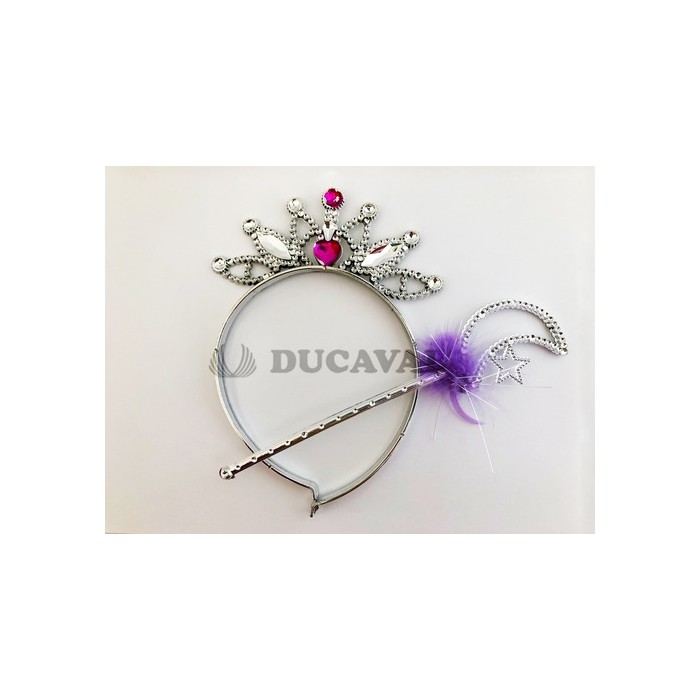 Diadema de princesa + varita