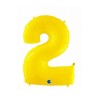 Globo foil número 2 amarillo fluorescente | Ducaval | Envíos 24/48 ho