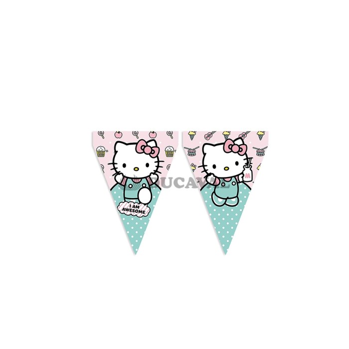 Banderín Hello Kitty 20x30cm 3mts | Ducaval |