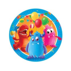Platos monsters 18 cm 8u | Ducaval | Envías 24/48 horas 