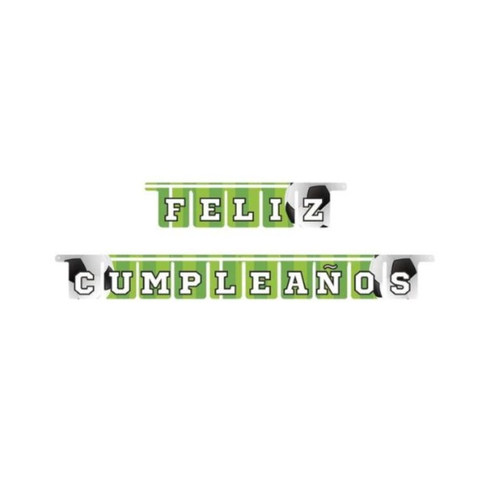 Guirnalda de cumpleaños fúbtol 2m | Ducaval | Envíos 24/48h