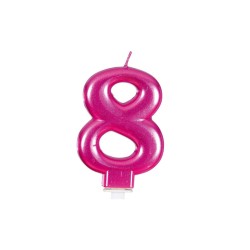 Vela rosa número 8 | Ducaval | Envios 24/48 Horas