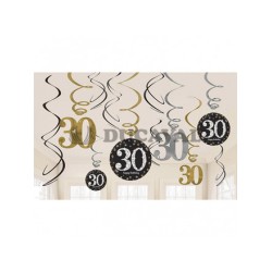 Colgante espiral celebración 30 | Ducaval | Envíos 24/48 horas