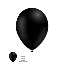 Globos látex negro 100ud 80cm | Ducaval | Envíos 24/48h