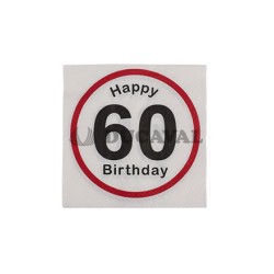 Servilleta happy 60 33x33 20und