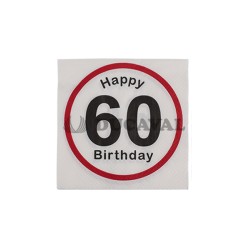 Servilleta happy 60 33x33 20und