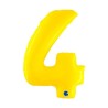 Globo foil número 4 amarillo fluorescente | Ducaval | Envíos 24/48 ho