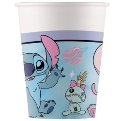 Vasos cartón Stitch and Angel 20cl 8ud