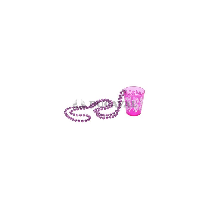 Collar vaso chupito rosa