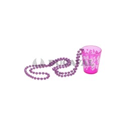 Collar vaso chupito rosa