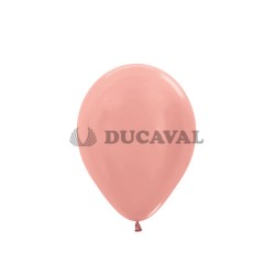Globos látex metal rosa dorado 30cm 50 unidades | Ducaval | Envíos 24