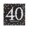 Servilletas celebración 40 años oro | Ducaval | Envío 24/48h