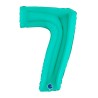 Globo número 7 poliamida color tiffany 40" | Ducaval | Envíos 24/48 h