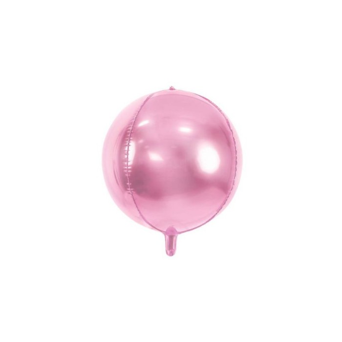 Globo foil balón rosa claro metalizado 40cm.| Ducaval | Envios 24/48.