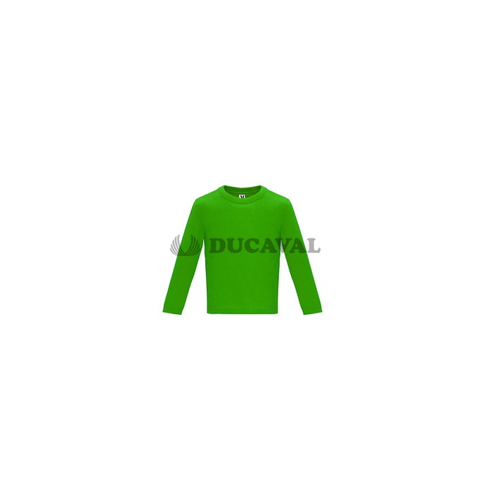 Camiseta manga larga verde césped bebé
