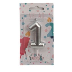 Velas número 1 plata | Ducaval | Envíos 24/48 horas