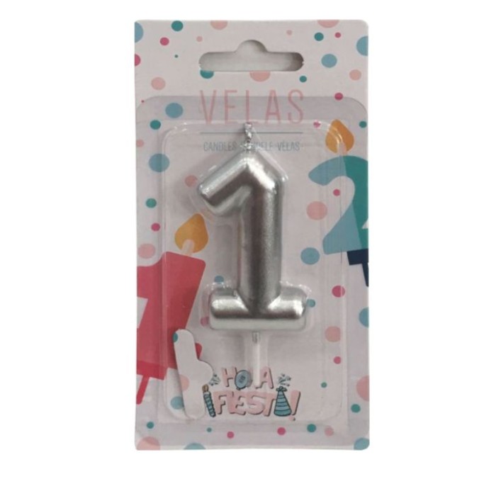 Velas número 1 plata | Ducaval | Envíos 24/48 horas