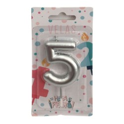 Velas número 5 plata | Ducaval | Envíos 24/48 horas