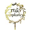 Topper feliz cumpleaños aro oro | Ducaval | Envíos 24/48 horas
