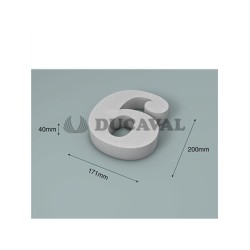 Número 6 corcho 200X40mm  Disfraces Ducaval